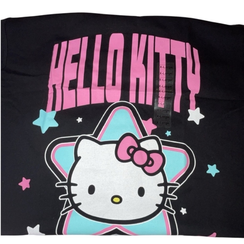 Hello Kitty Black Graphic Tee with Pink Logo - Picture 5 of 5